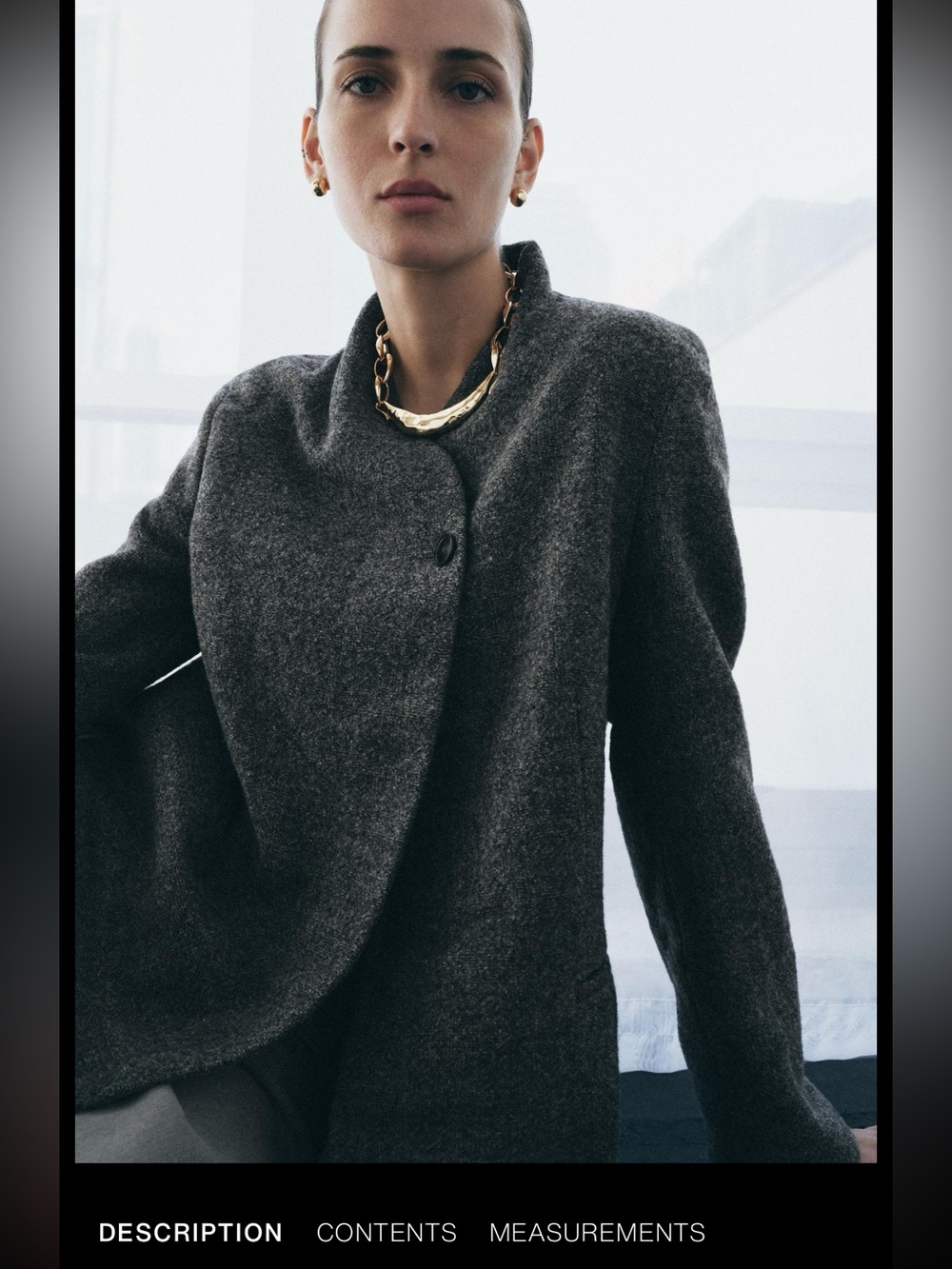 NWT Zara grey wool blazer M